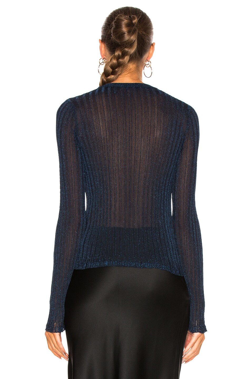 helmut lang pleated metallic sleeveless top