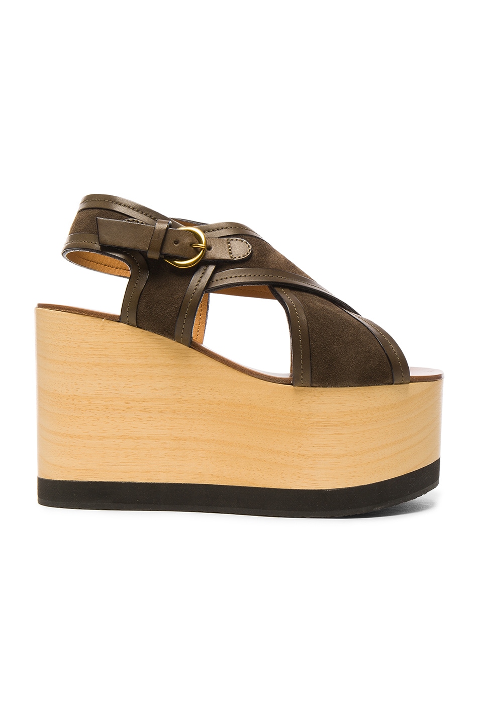 3 Stores In Stock: ISABEL MARANT Zlova Cross-Strap Canvas Wedges ...