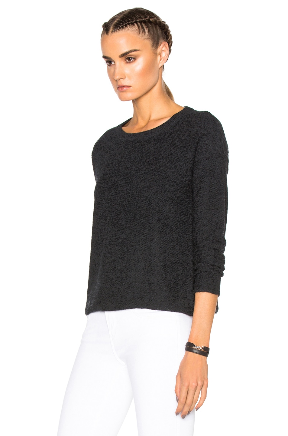 JAMES PERSE Cashmere Cropped Sweater, Anthracite | ModeSens