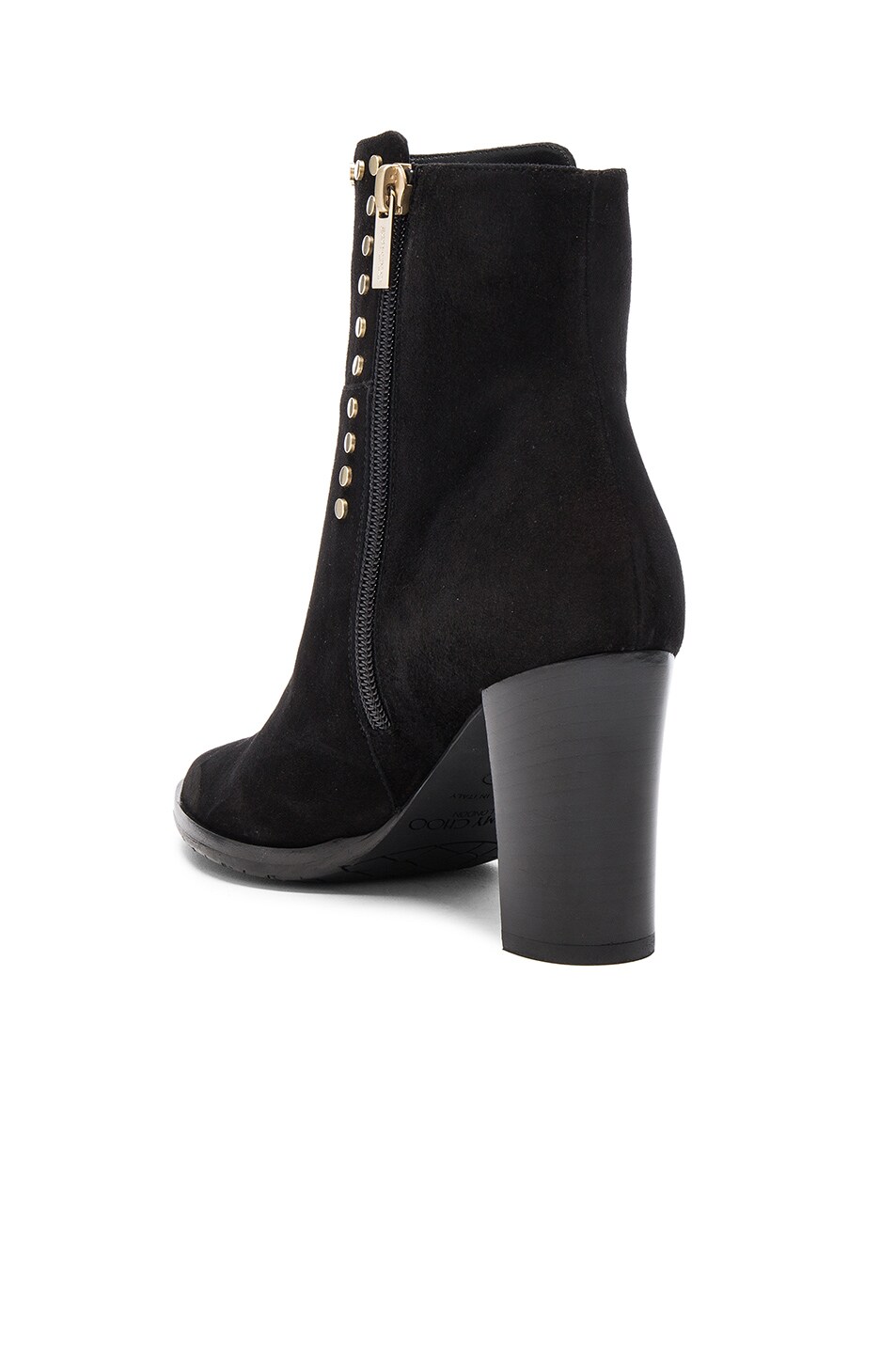 JIMMY CHOO Harlow 80 Black Suede Boots With Stud Trim | ModeSens