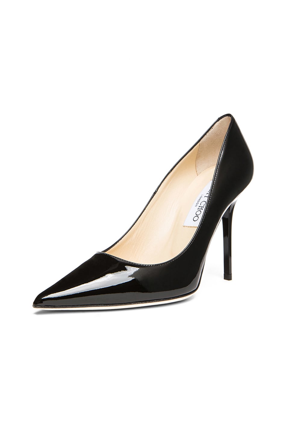 JIMMY CHOO ABEL POINTED PATENT LEATHER PUMPS