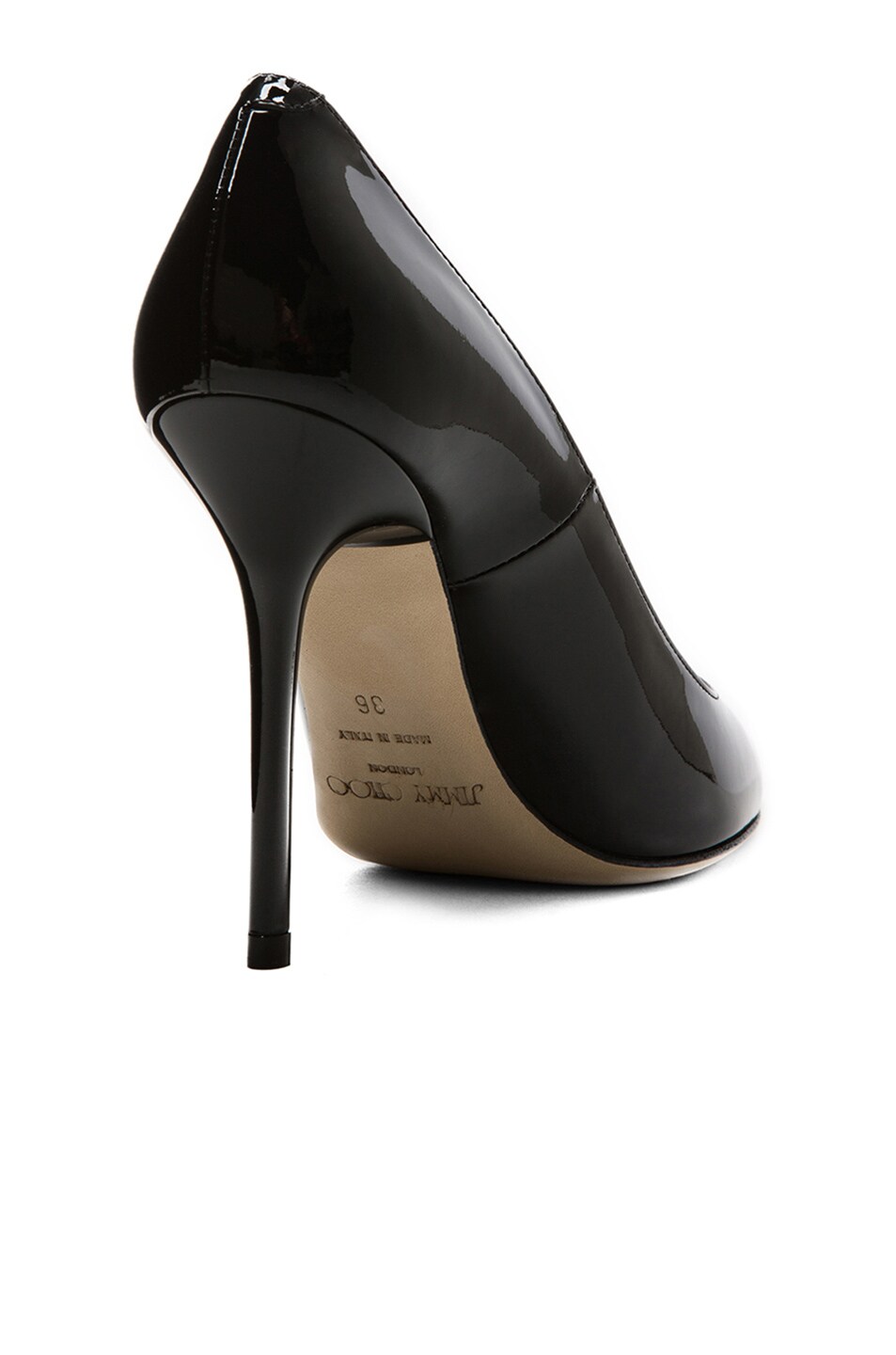 JIMMY CHOO ABEL POINTED PATENT LEATHER PUMPS