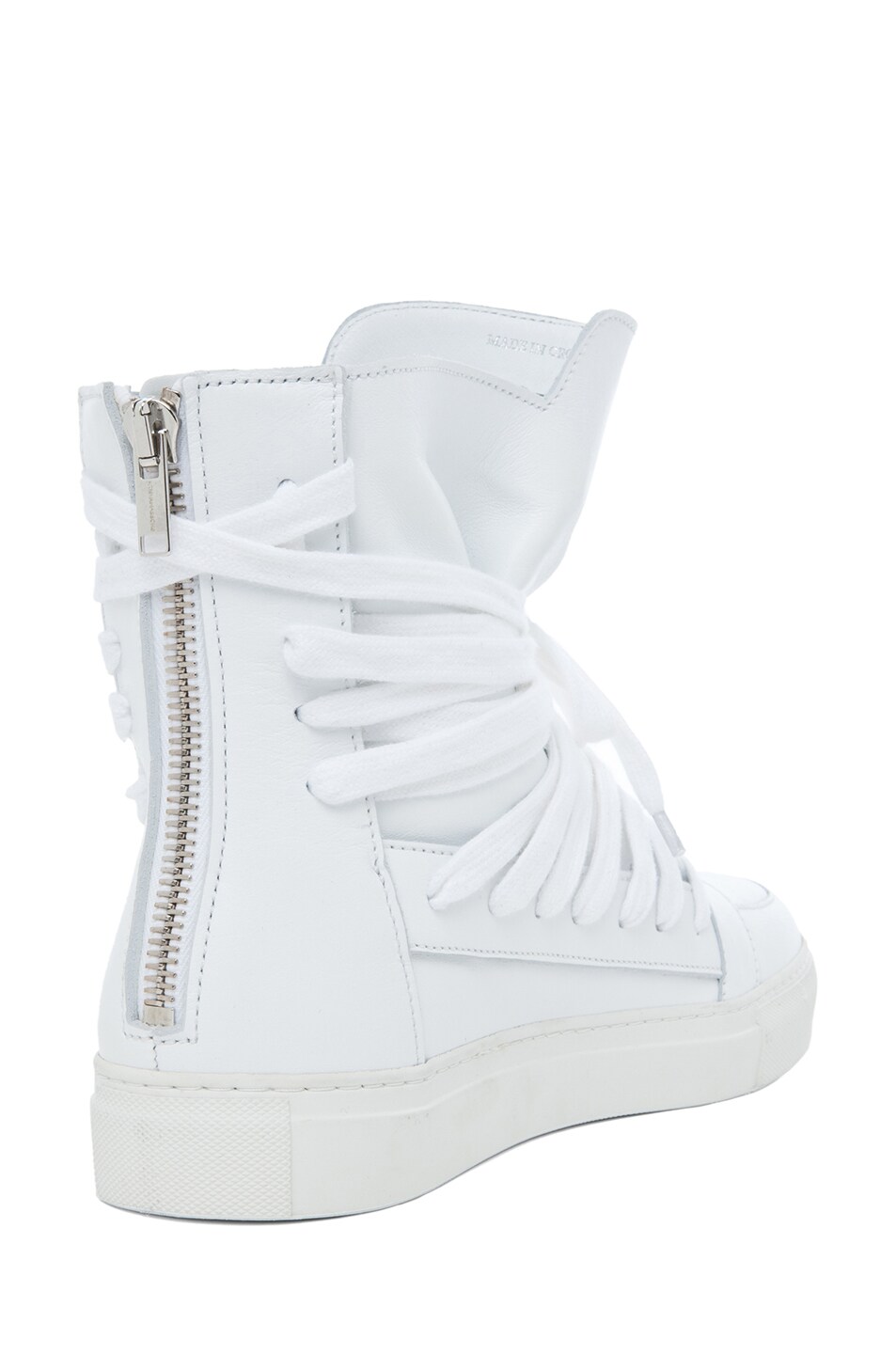 Image 3 of Kris Van Assche Laced Up Hi Top Sneaker in White