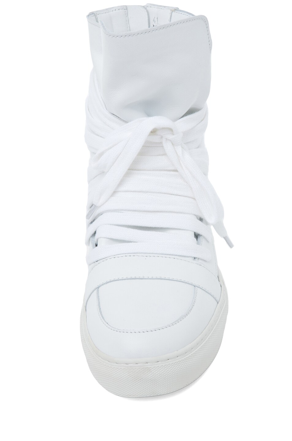 Image 4 of Kris Van Assche Laced Up Hi Top Sneaker in White