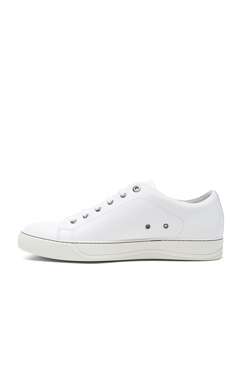 LANVIN Leather Low-Top Trainers in White | ModeSens