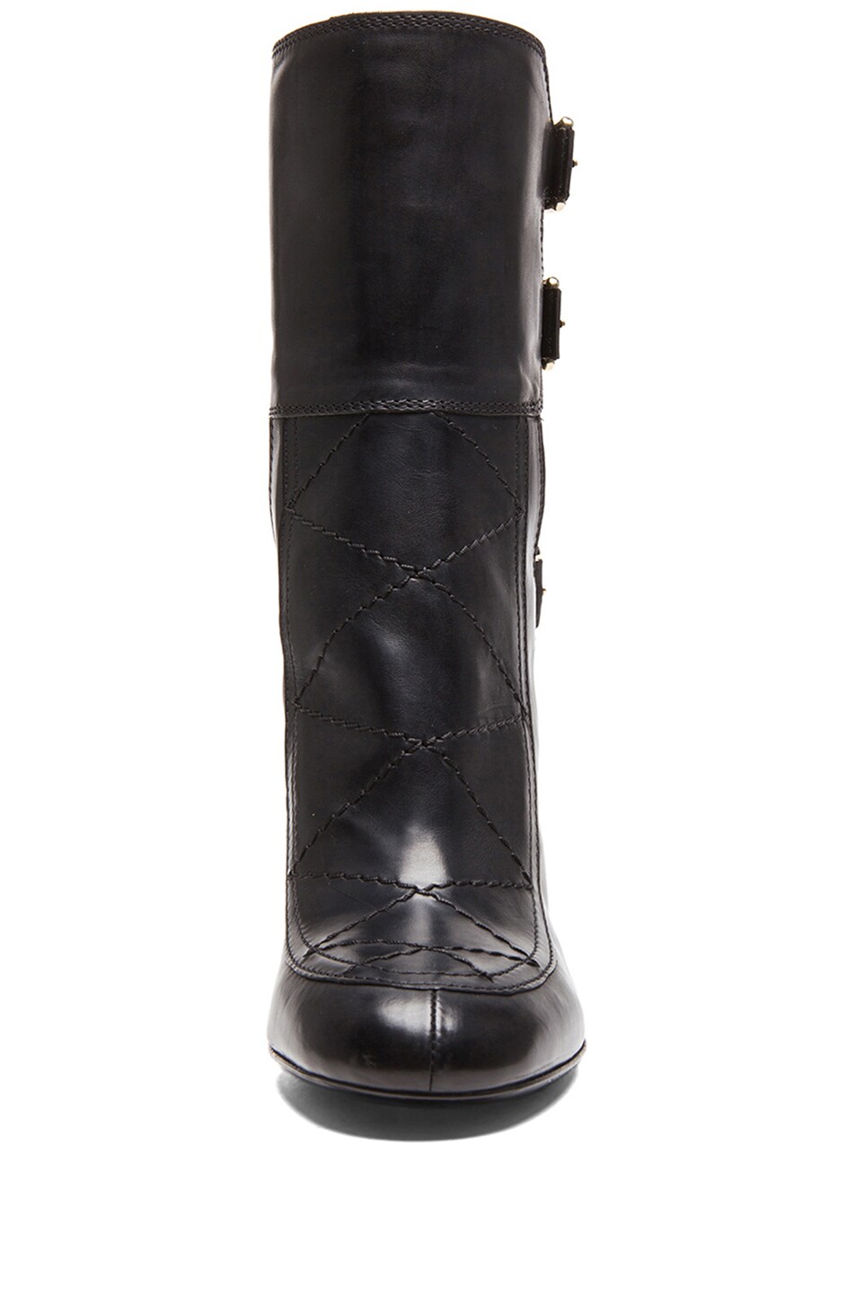 LAURENCE DACADE Merli Calfskin Leather Boots In Black Shiny Calf