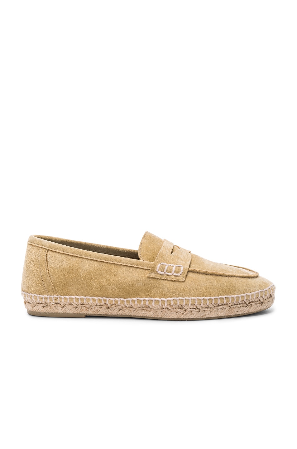 7 Stores In Stock: LOEWE Suede Espadrille Penny Loafers, Gold | ModeSens