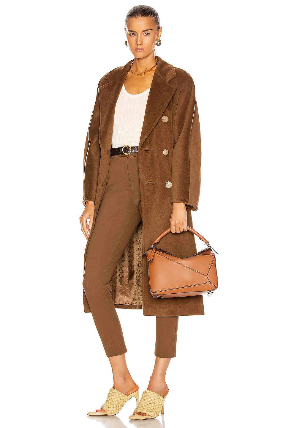 2 Stores In Stock: LOEWE Puzzle Medium Leather Shoulder Bag, Tan | ModeSens