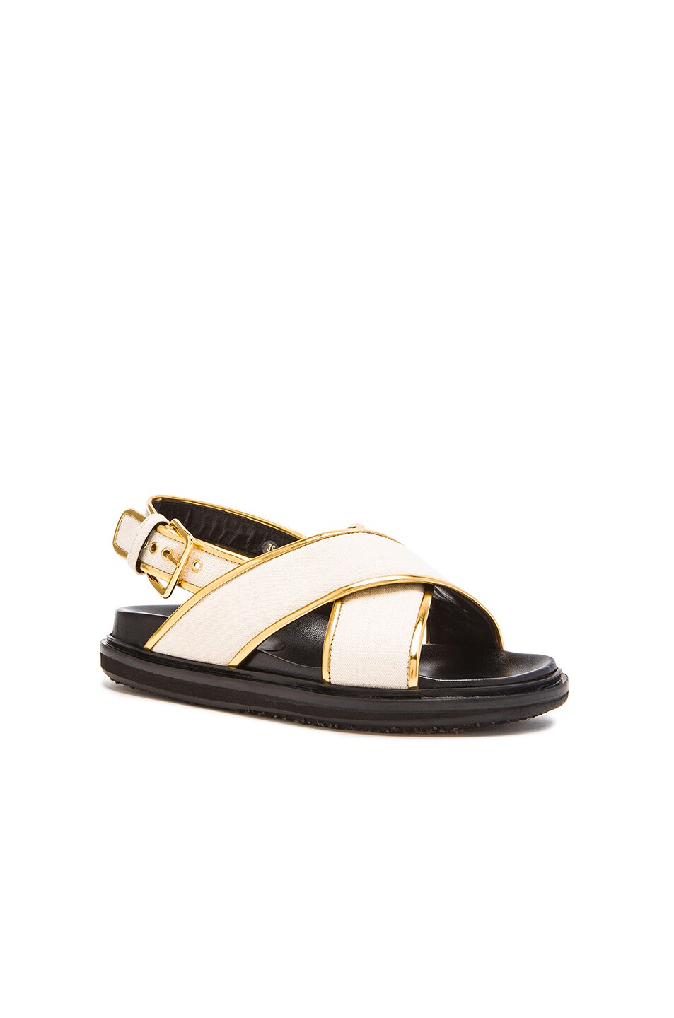 MARNI Chevron Canvas Sandals