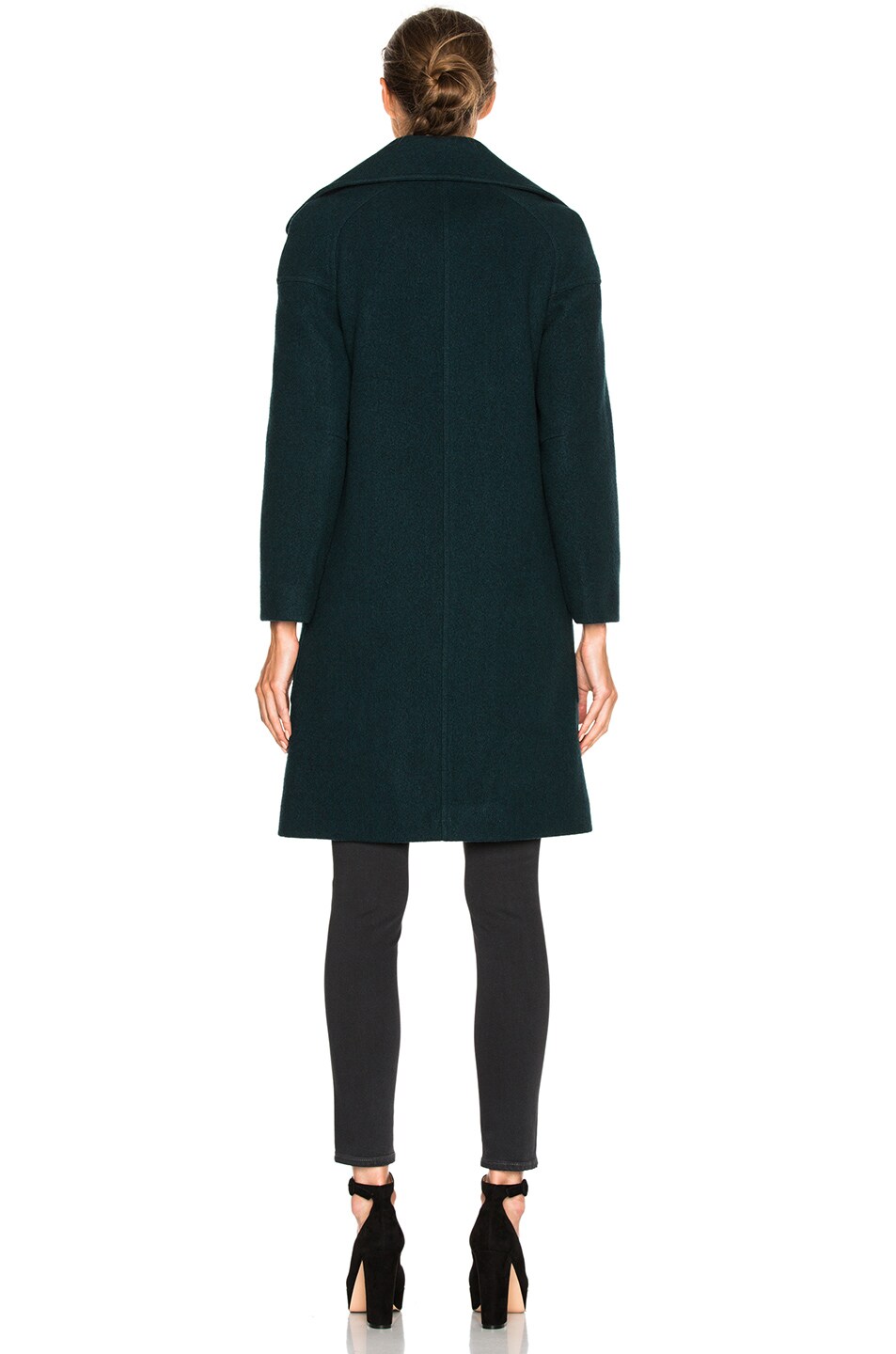 M.I.H JEANS Richards Double-Breasted Wool Coat, Bottle-Green | ModeSens
