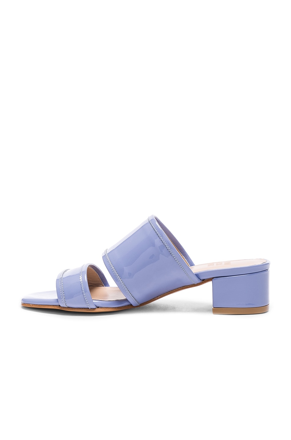 MARYAM NASSIR ZADEH Patent Leather Martina Slide Sandals, Periwinkle ...