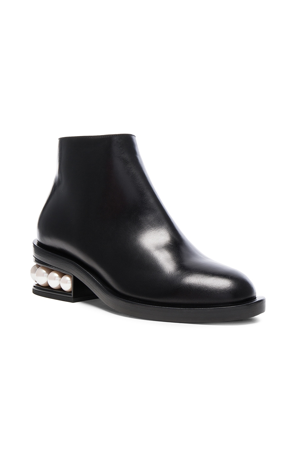 nicholas kirkwood casati faux pearl leather ankle boots