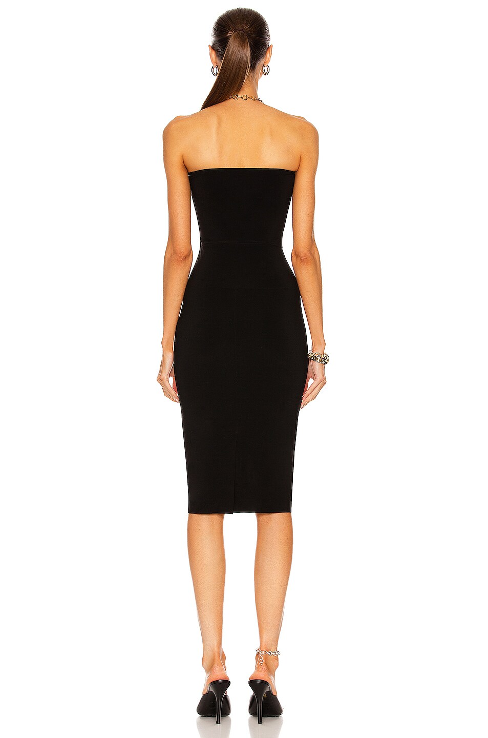 NORMA KAMALI Strapless Fitted Dress in Black | ModeSens