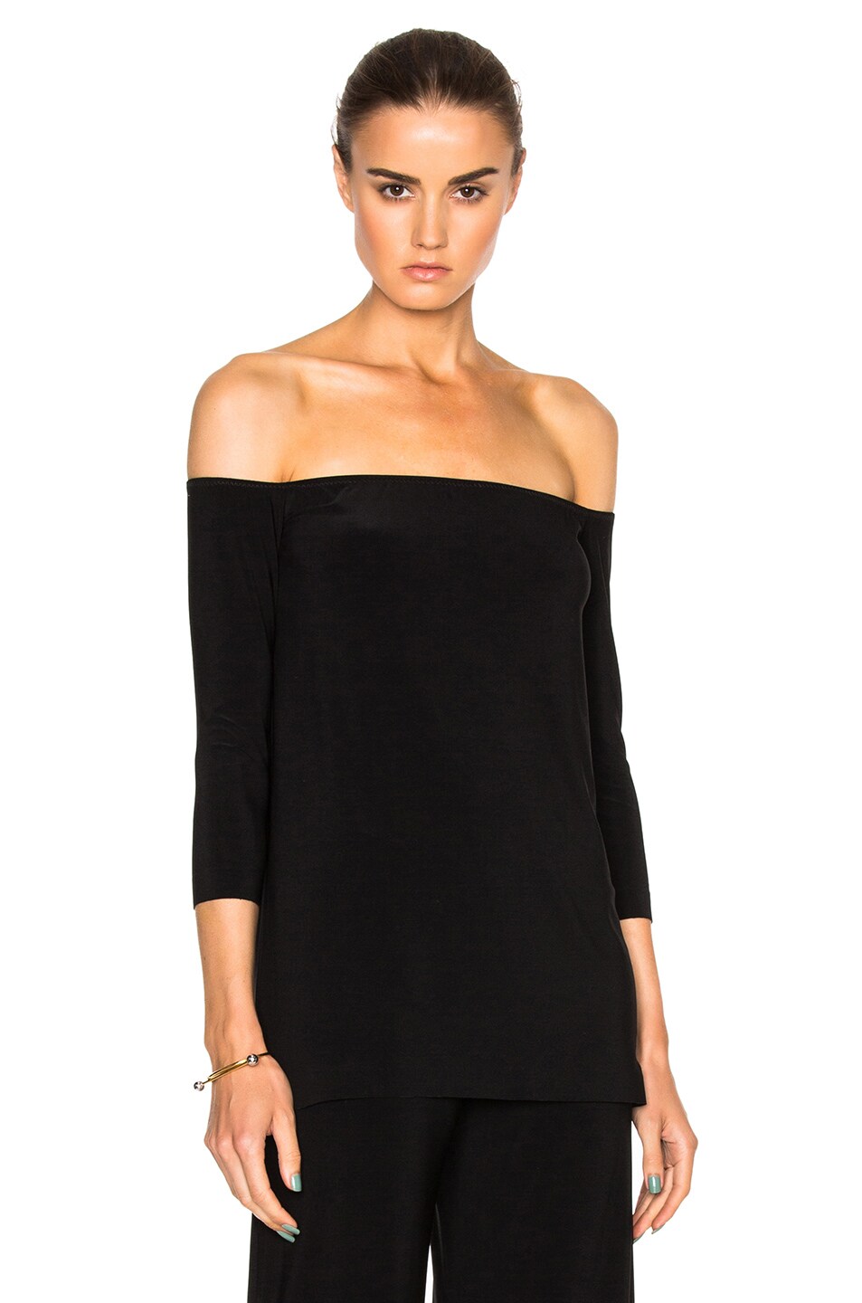 Norma Kamali Kamali Kulture Off Shoulder Top, Black | ModeSens