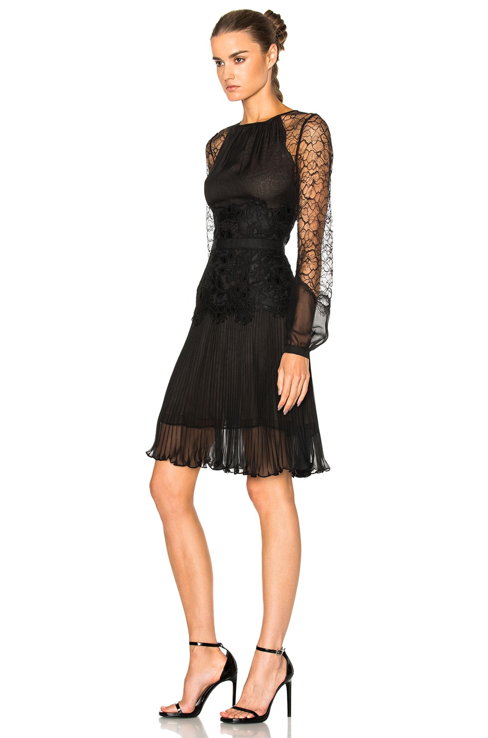 OSCAR DE LA RENTA Lace Dress in Black | ModeSens