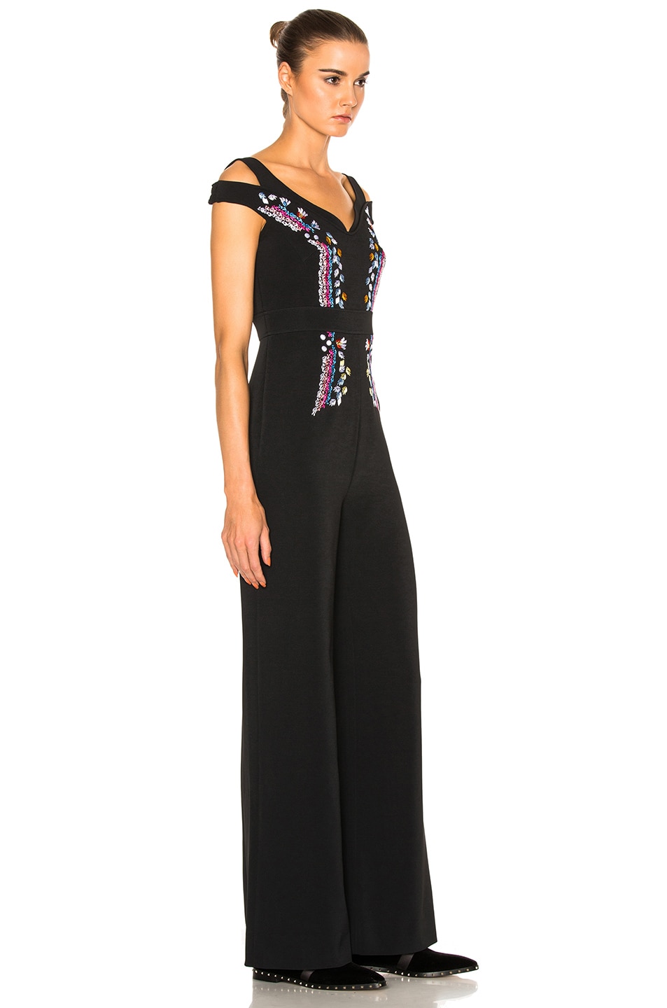 3 Stores In Stock: PETER PILOTTO Embroidered Crêpe Jumpsuit, Llack ...