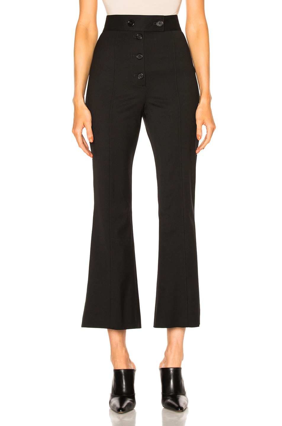 PROENZA SCHOULER Lightweight Wool Suiting Flared Pant