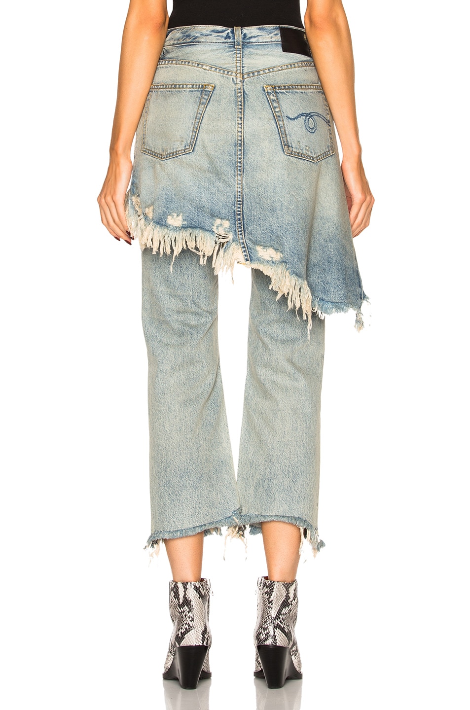 shredded hem jeans