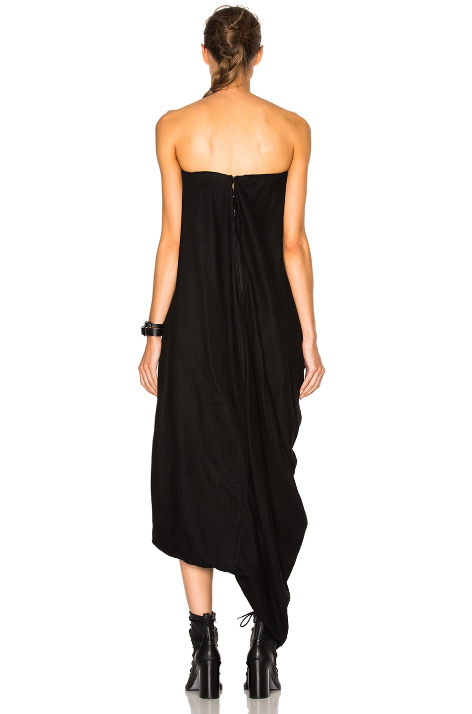 RICK OWENS Strapless Asymmetric Dress, Black | ModeSens
