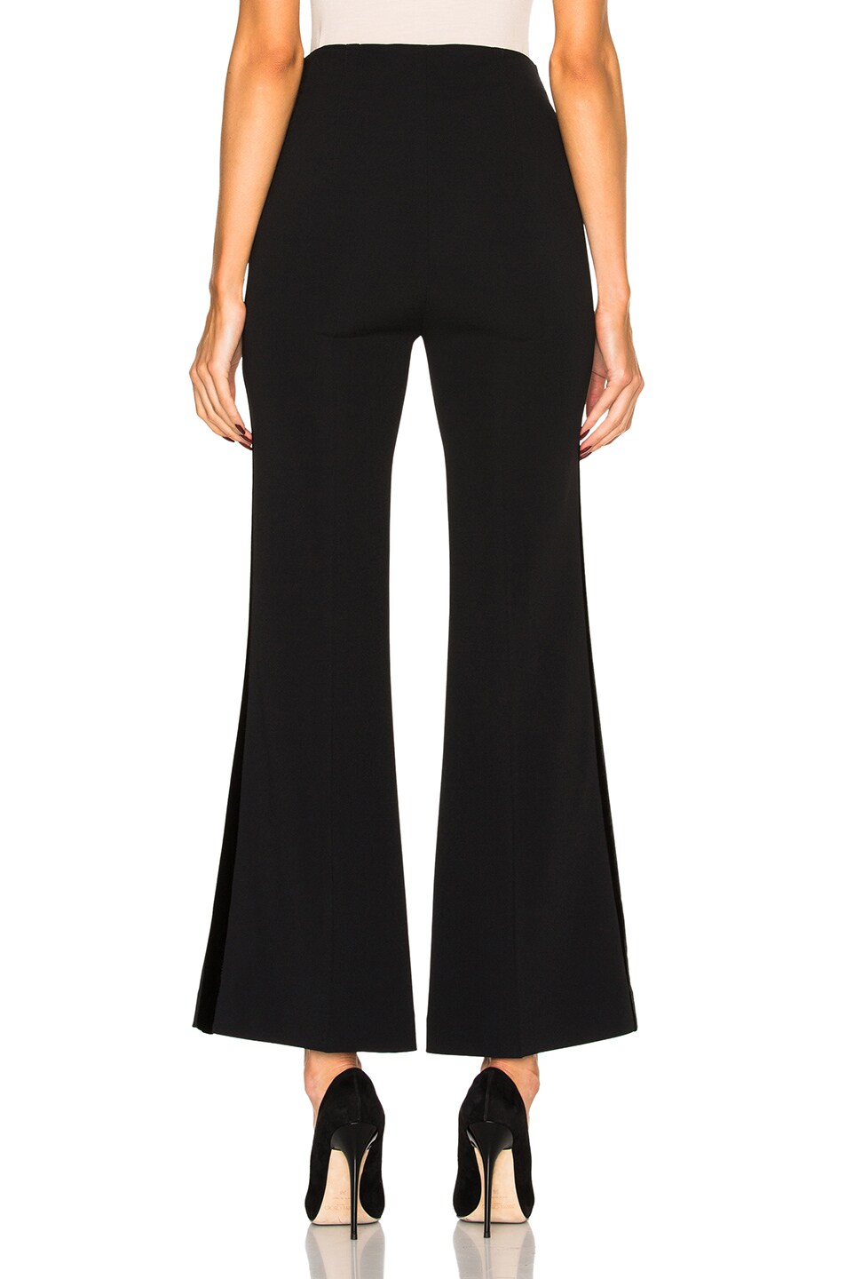 ROLAND MOURET Connor Viscose & Velvet Trousers, Black | ModeSens