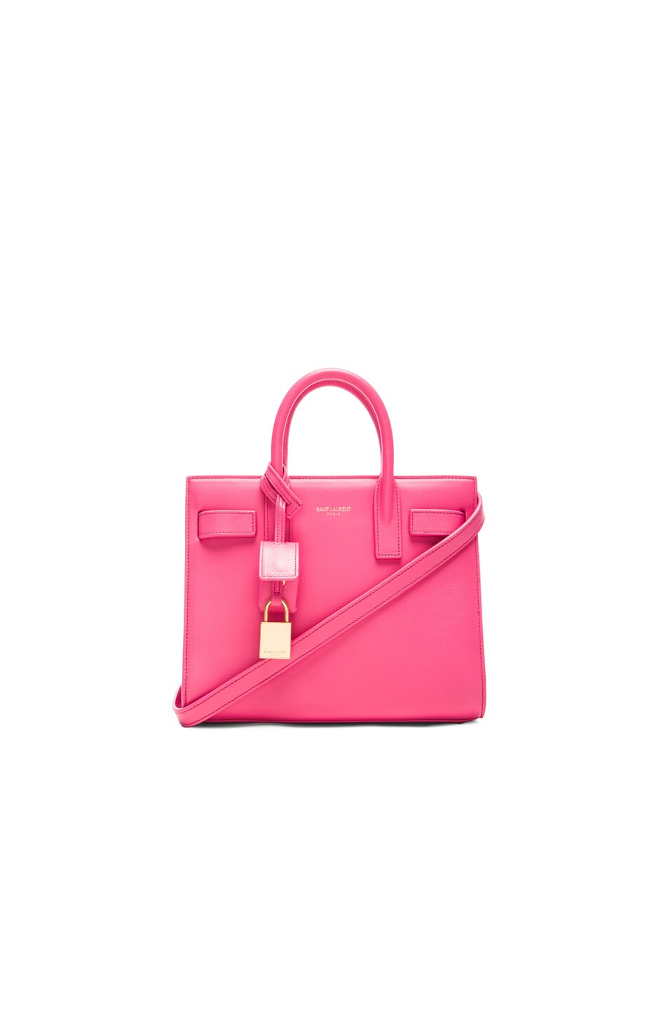Saint Laurent Nano Sac De Jour Carryall Bag in Lipstick Pink | FWRD