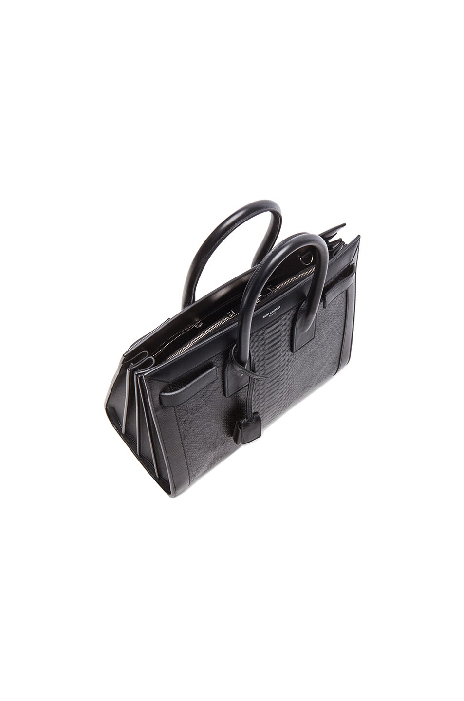 ysl laurent bag - Saint Laurent Small Sac De Jour Embossed Carryall Bag in Python ...