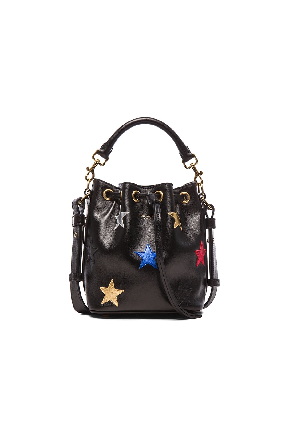 Saint Laurent Small Patchwork Stars Emmanuelle Bucket Bag in Multi ...