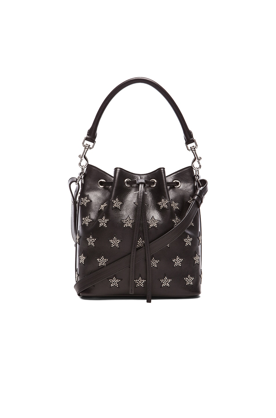 ysl wallet online - Saint Laurent Medium Star Studs Emmanuelle Bucket Bag in Black | FWRD