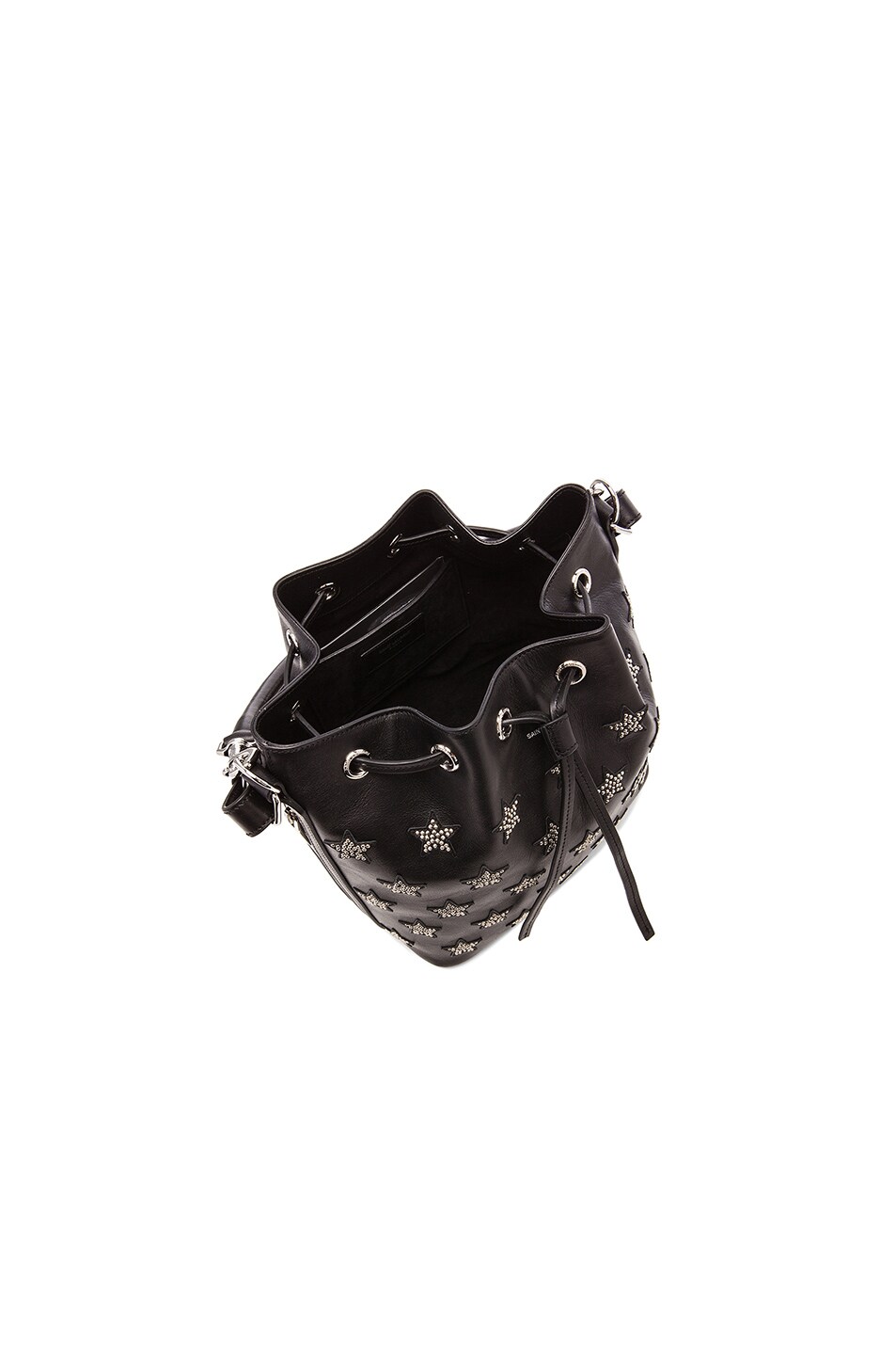 Saint Laurent Medium Star Studs Emmanuelle Bucket Bag in Black | FWRD