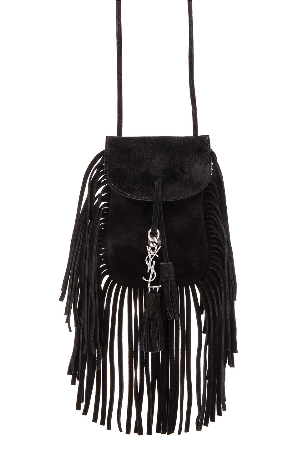 ysl fringe bag suede