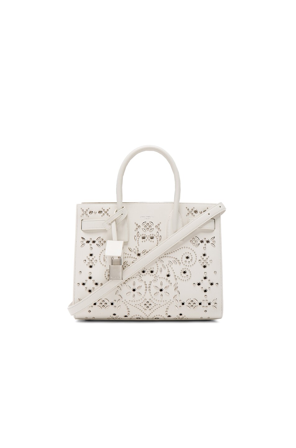 fake ysl handbags - Saint Laurent Baby Bandana Embroidery Sac De Jour Bag in White | FWRD