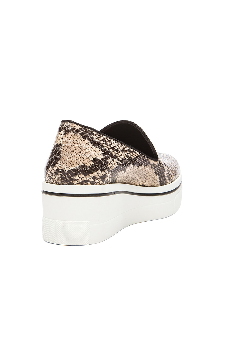 STELLA MCCARTNEY Python Embossed Faux Leather Creepers In Dust & Black