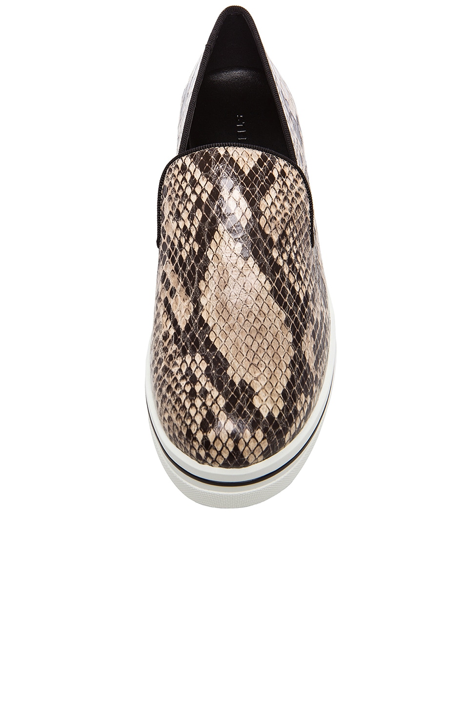 STELLA MCCARTNEY Python Embossed Faux Leather Creepers In Dust & Black