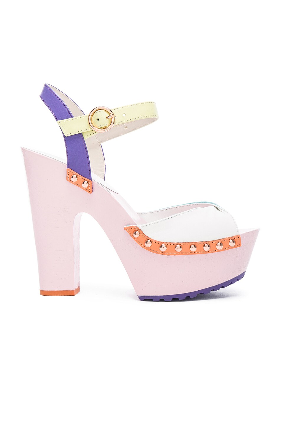 SOPHIA WEBSTER Bobbi Aqua Twist Suede Heels