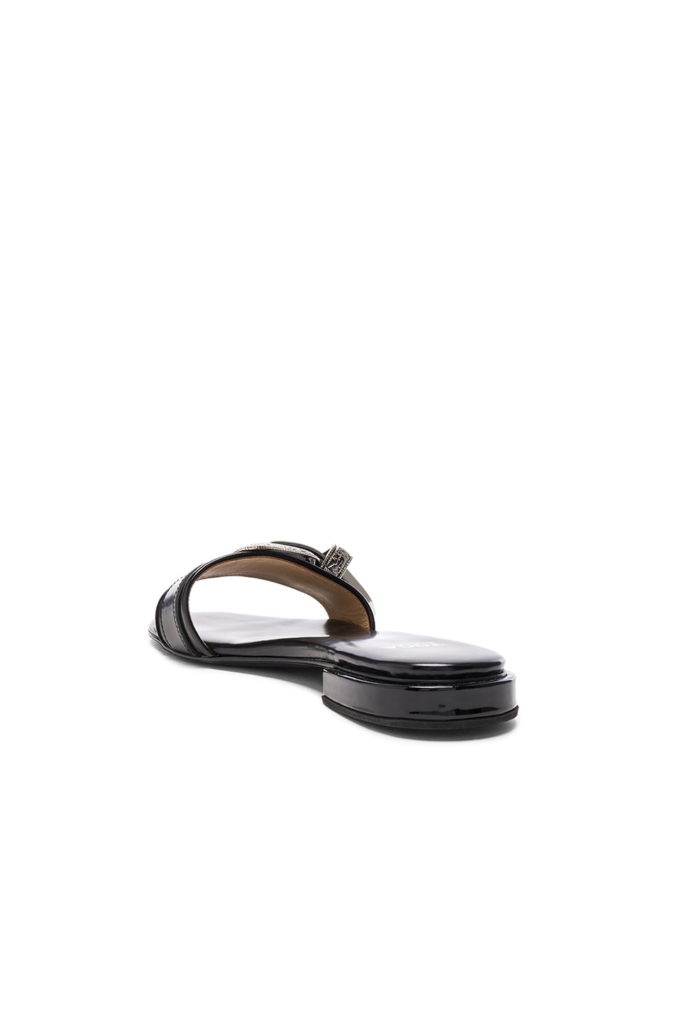 TOGA 10Mm Buckled Leather Slide Sandals in Nero | ModeSens