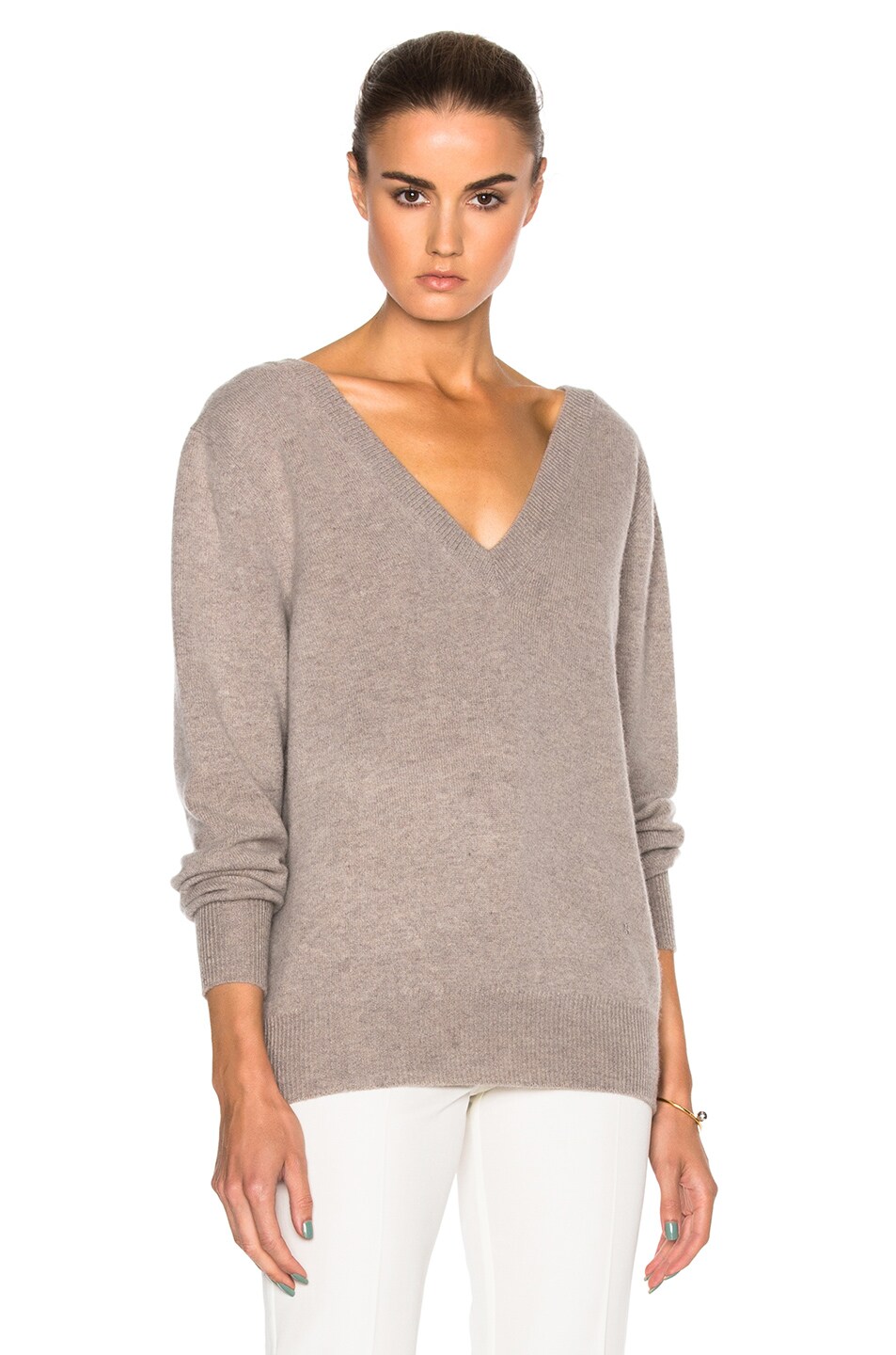 women's lambswool v neck jumper