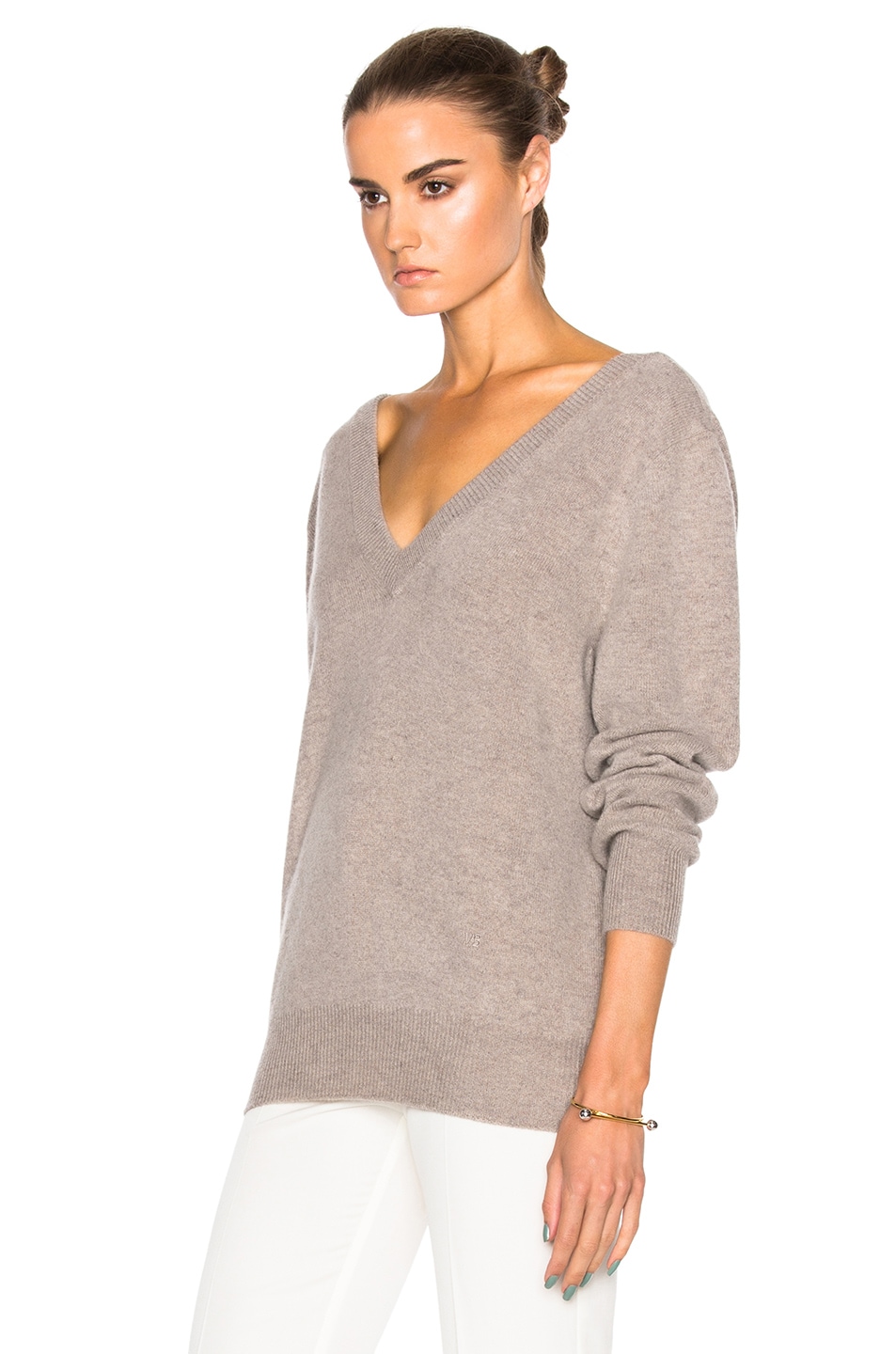 women's lambswool v neck jumper