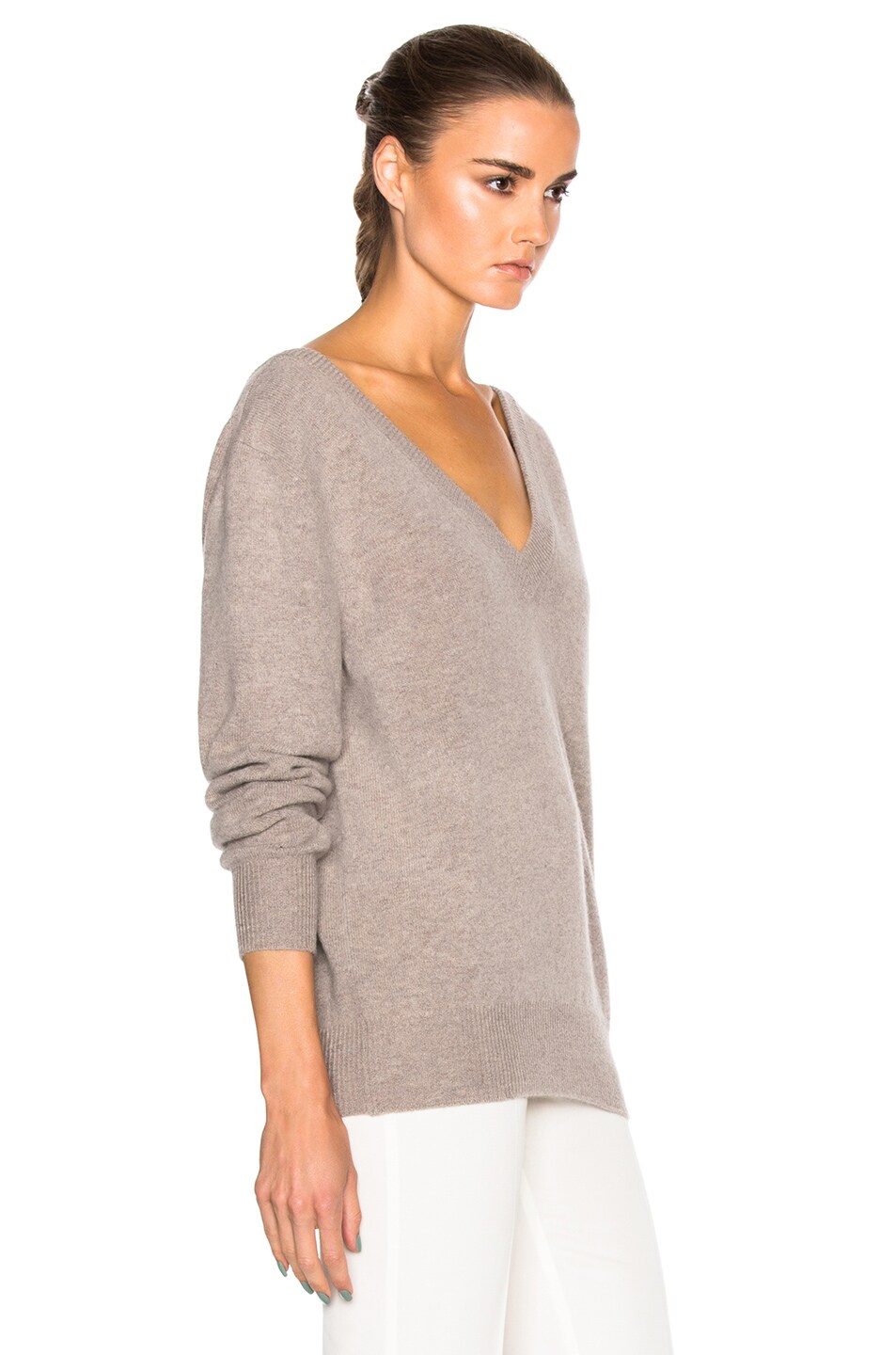 women's lambswool v neck jumper