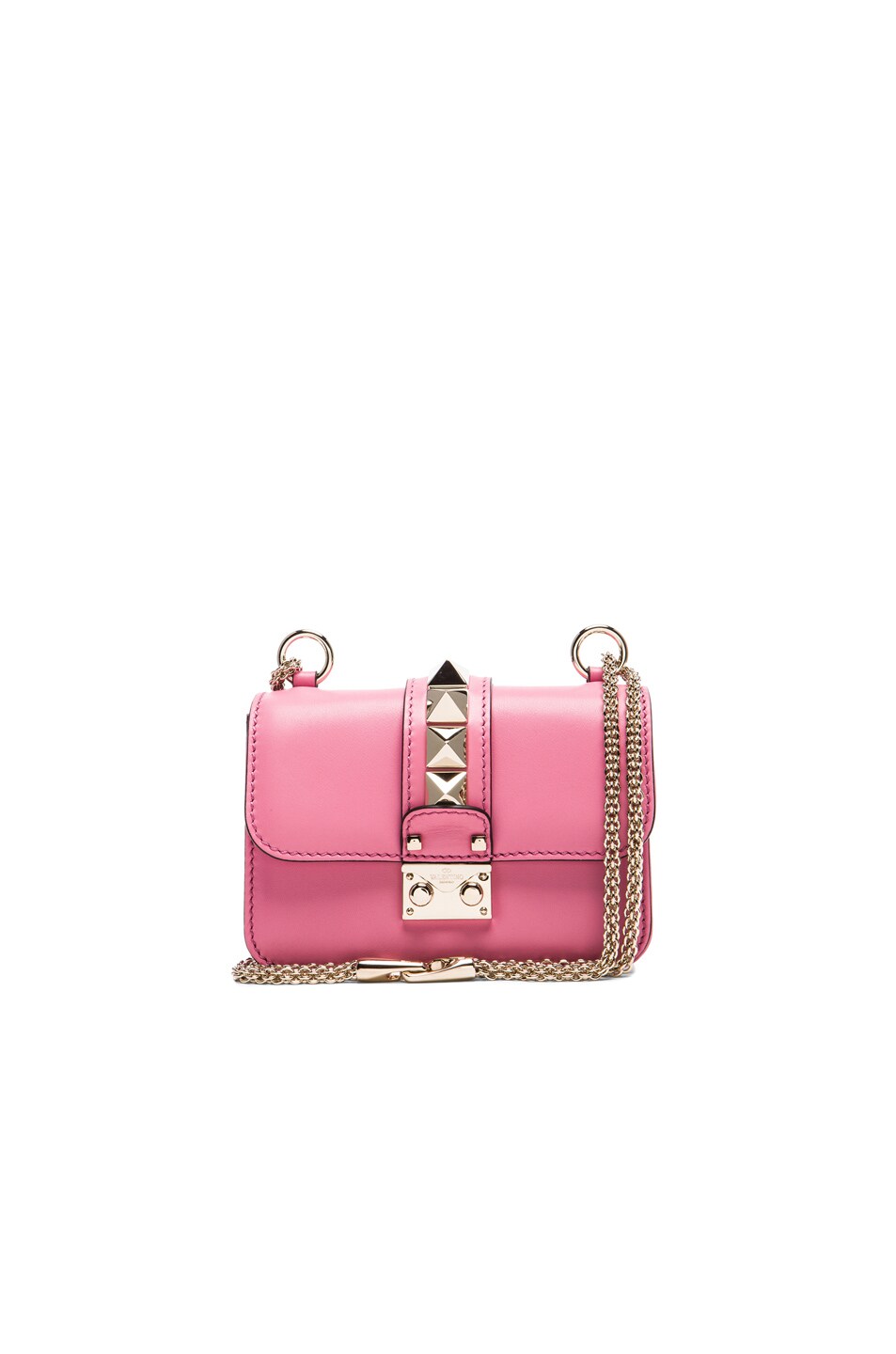 Image 1 of Valentino Micro Mini Lock Shoulder Bag in Pink