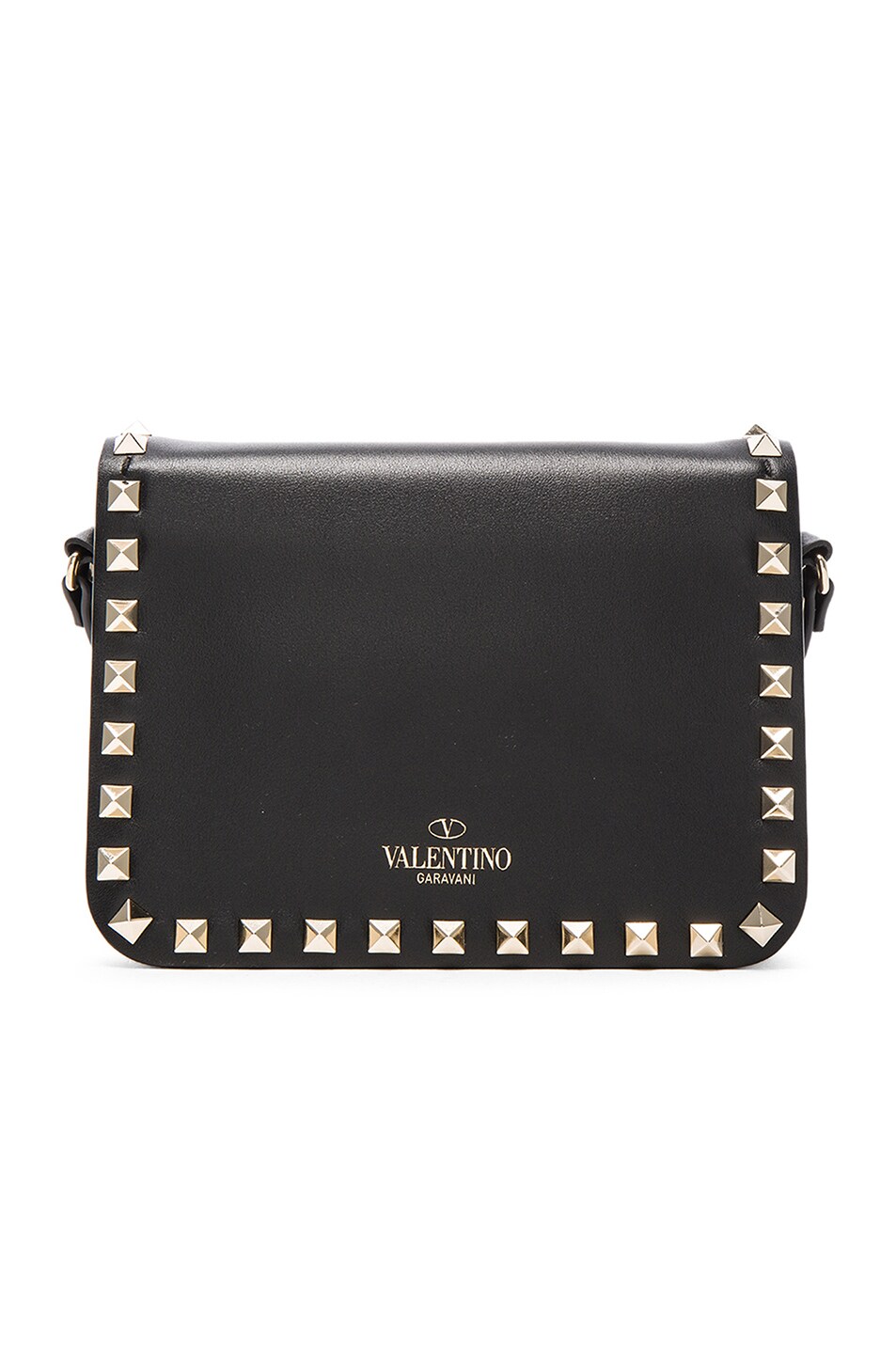 VALENTINO Rockstud Vitello Flap Shoulder Bag, Black in Eero ModeSens