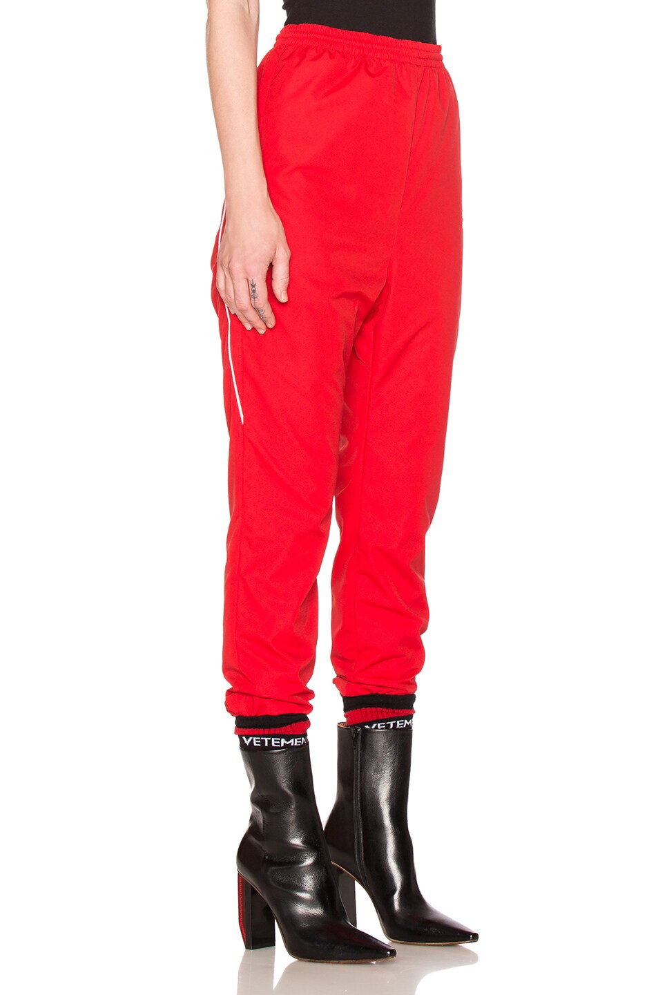 VETEMENTS Velvet Track Pants in Red | ModeSens