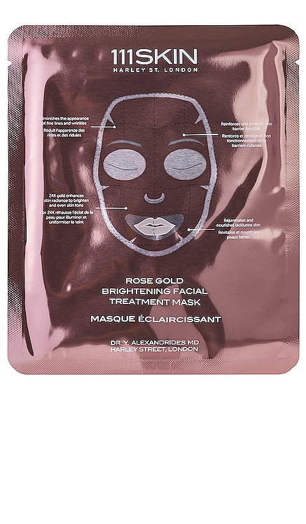 Rose Gold Brightening Facial Treatment Mask 5 Pack 111Skin