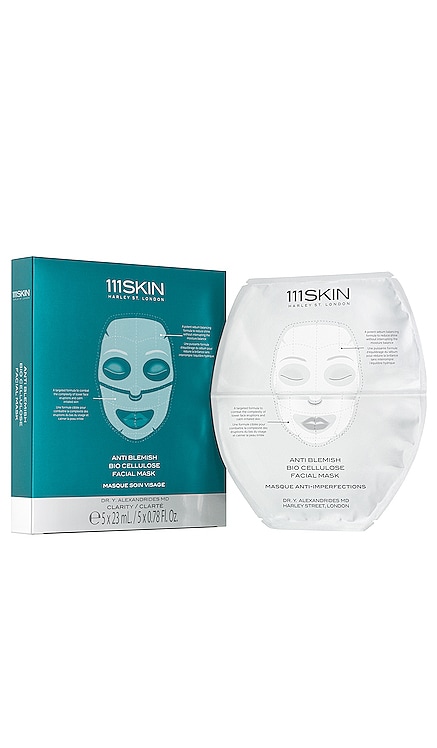 Anti Blemish Bio Cellulose Facial Mask 5 Pack 111Skin