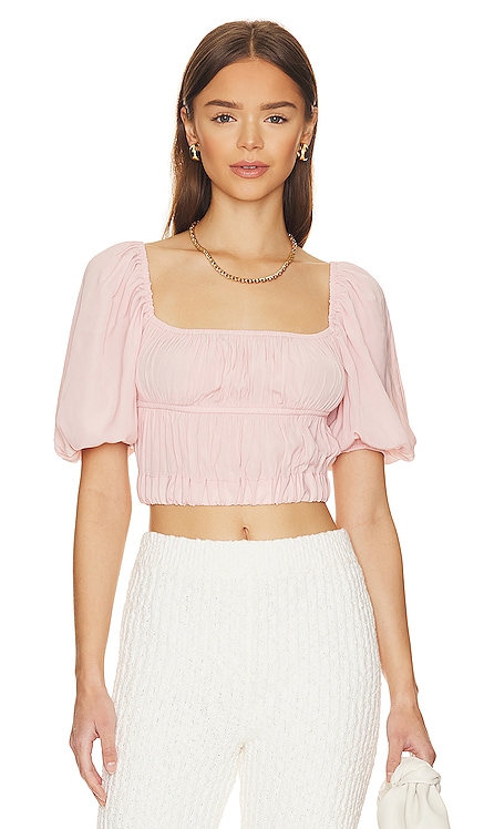 Ruched Flutter Sleeve Top 1. STATE