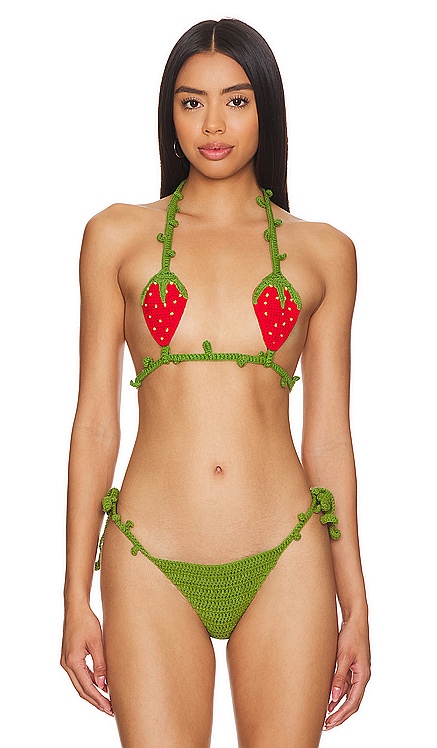 Strawberry Crochet Top 1XBLUE