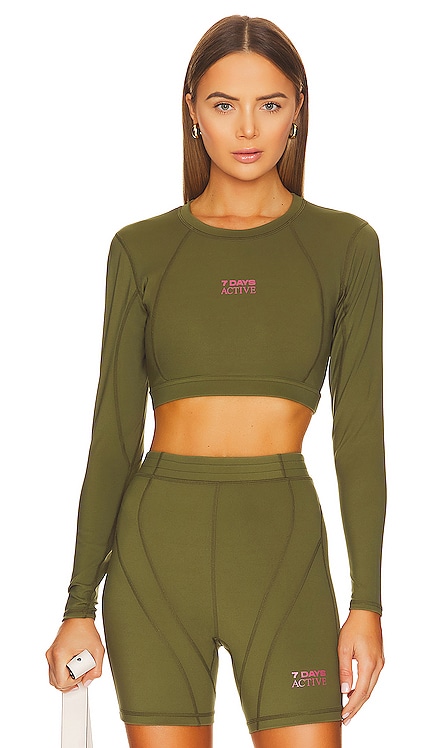 Cropped Long Sleeve Top 7 Days Active