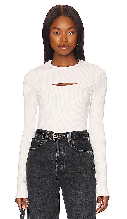 Lyza Cut Out Rib Top AGOLDE
