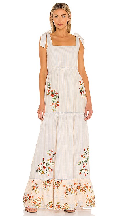 Helina Sunbaze Maxi Dress Agua Bendita $229 