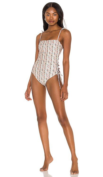 Sandy Papier Embroidered One Piece Agua Bendita $180 NEW