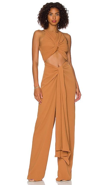 tan jumpsuit